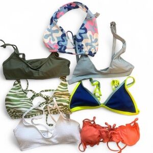 SHEIN Bikini Tops Bundle XS & Small | 7 Multicolor Swim Tops | EUC